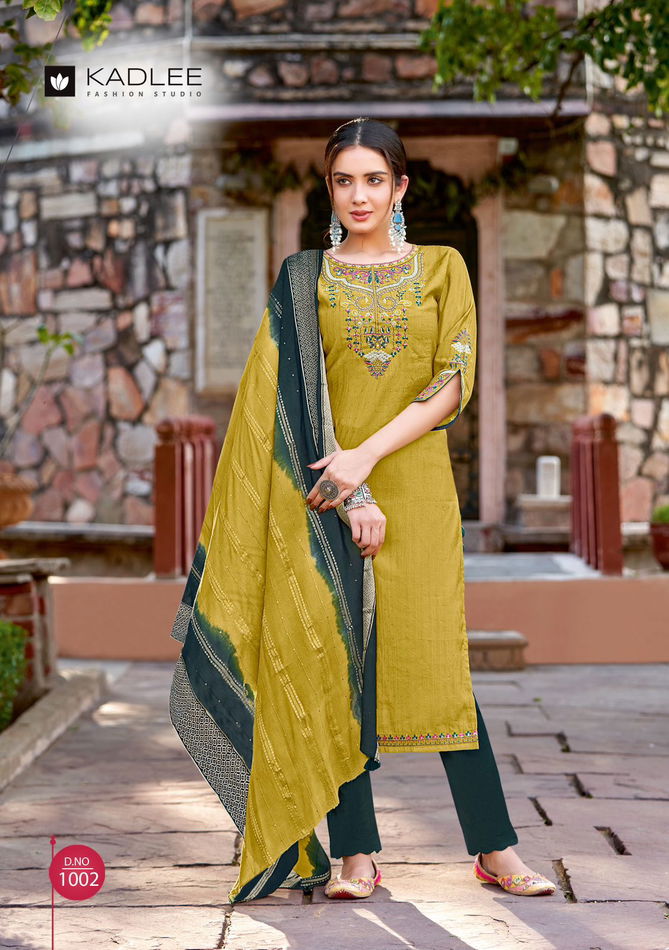 Kalindi By Kadlee Viscose Designer Kurti With Bottom Dupatta Wholesale Online
